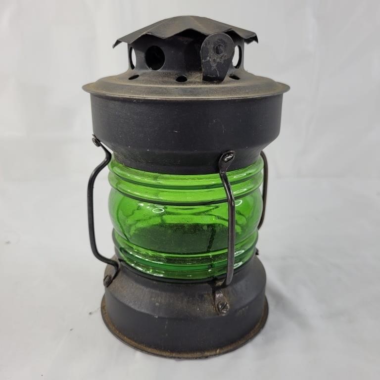 Small lantern with green glass
