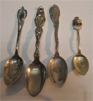 (4) STERLING SILVER SOUVENIR SPOONS MADISON