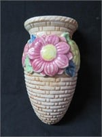 A Cold Painted Chalkware Wall Pocket
