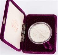 Coin 1990 Silver Eagle Proof with Display