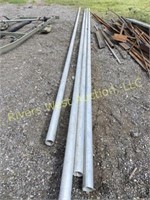 Four pieces of aluminum awning tubing 3 inches in