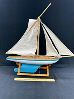 Wood sailboat