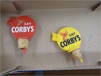 Corby's advertising corks