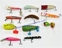 Lot of Hand Painted Wooden Fishing Lures