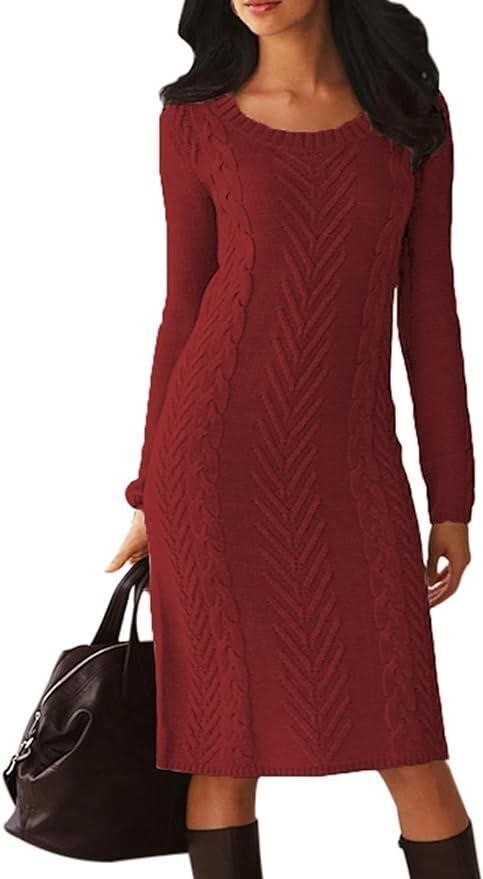 $60 XL Women Winter Sweater Dresses Long Sleeve