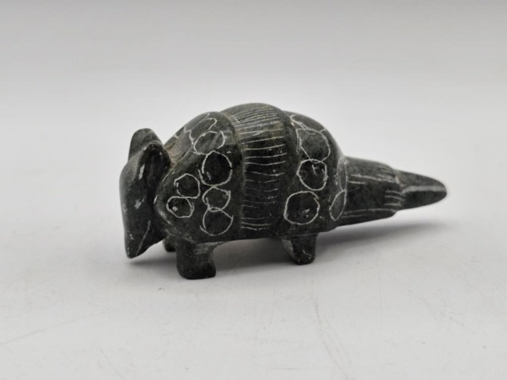 CARVED SOAPSTONE AARDVARK - 3" LONG