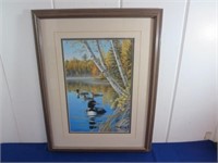 *Framed & Matted Loon Print, Signed by Artist