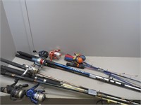 Bundle of (10) Fishing Rods – modern and vintage