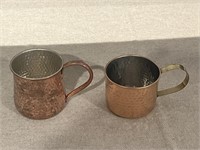 2 Mule Copper Hammer Cocktail Mugs