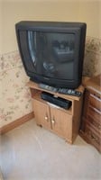 26" SANYO TV AND STAND WITH CONTENTS