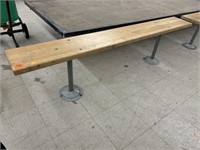 6 ft Long Wooden Bench w/ Metal Legs