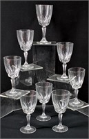 8pc Crystal Wine Glasses 6"