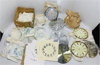 Clock Faces, Plates, Glass, Mostly NOS, Some