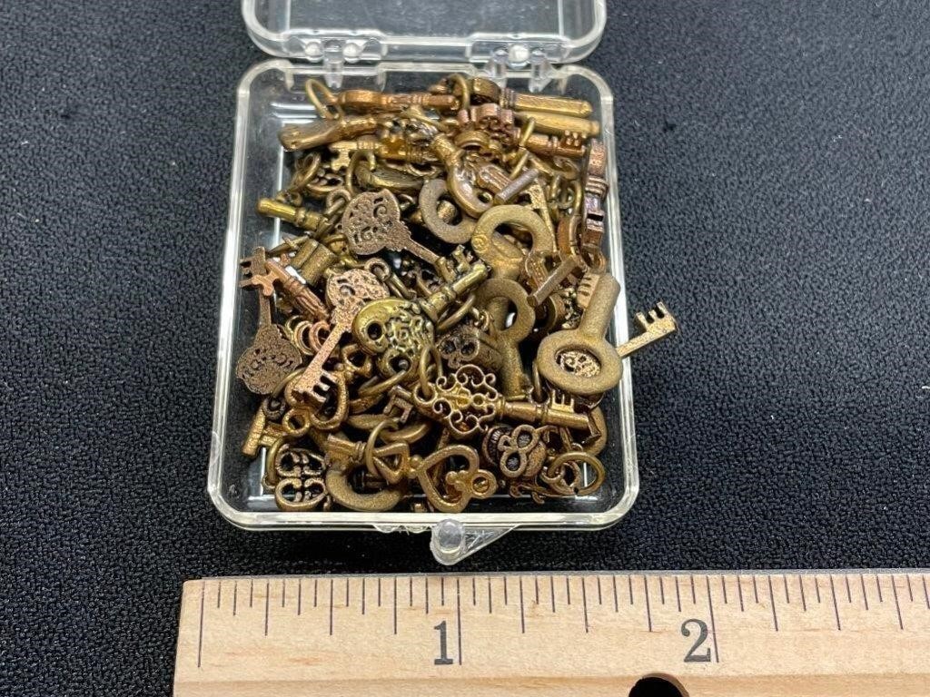 25 Miniature Brass Keys
