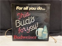 Budweiser Light- Up Sign