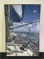 Sailboat Deck Enlarged Photo Print