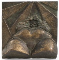 Bronze Wall Plaque of Voluptuous Female Form