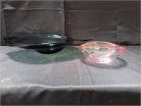 Blown Glass Fruit Bowl w/ Glass Candy Dish
