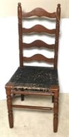 Vintage Ladderback Chair & Rush Seat