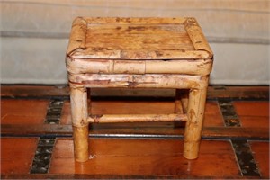 Bamboo stool made in People's Republic of China