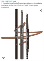 MSRP $17 3 Eyebrow Pencils Brown