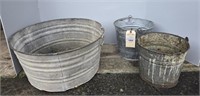 GALVENIZED BUCKETS AND PAILS
