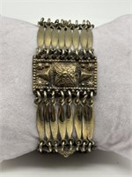 Antique Mexican Silver Paneled Bracelet