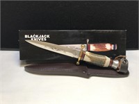 Black Jack Knives Dagger Stag Handle