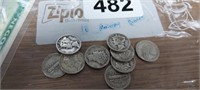 (10) MERCURY HEAD DIMES