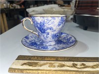 Royal Winton blue and white tea cup/saucer