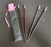Sterling silver topped chopsticks