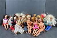Assorted Lot of Barbies & Friends Dolls