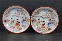 Japanese Geisha Saucers