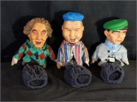 3 Stooges: Larry, Curly & Moe talking dolls