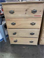 4 DRAWER UNFINISHED CHEST OF DRAWERS