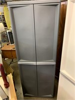 DARK GREY STORAGE CABINET-PLASTIC