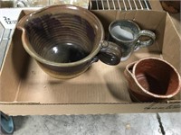 3 pc stoneware-mug-pitcher-cup