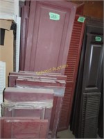 Three different types of shutters, same color