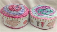 D2) (2) SKEINS ICE CREAM DELUXE VARIGATED YARN