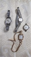 4 Ladies Wristwatches including Ben Rus 10K RGP