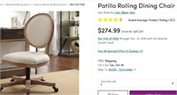 Patillo Rolling Dining Chair