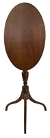 SPIDER LEG OVAL TOP CANDLESTAND WITH INLAY