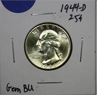 1944-D Washington Quarter Gem BU