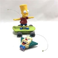 Vintage Simpsons Bart & Krusty RC Skateboard