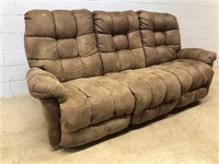 Upholstered Powered Double-Recliner Sofa