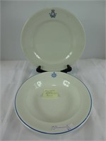 2 PC. MILITARY MESS RCAF PLATE & BOWL