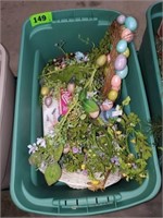 TOTE OF EASTER DECORATIONS