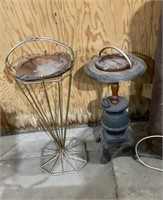 Two vintage ash tray stands