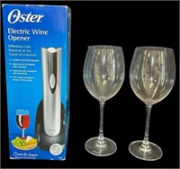 Electric Wine Opener with Glasses
