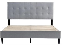 Square Tufted Upholstered Queen Bed